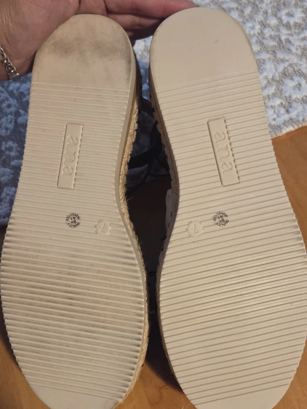 Black Woven Espadrille Ankle-Strap Sandals